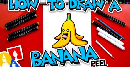 How To Draw A Funny Banana Peel Cartoon