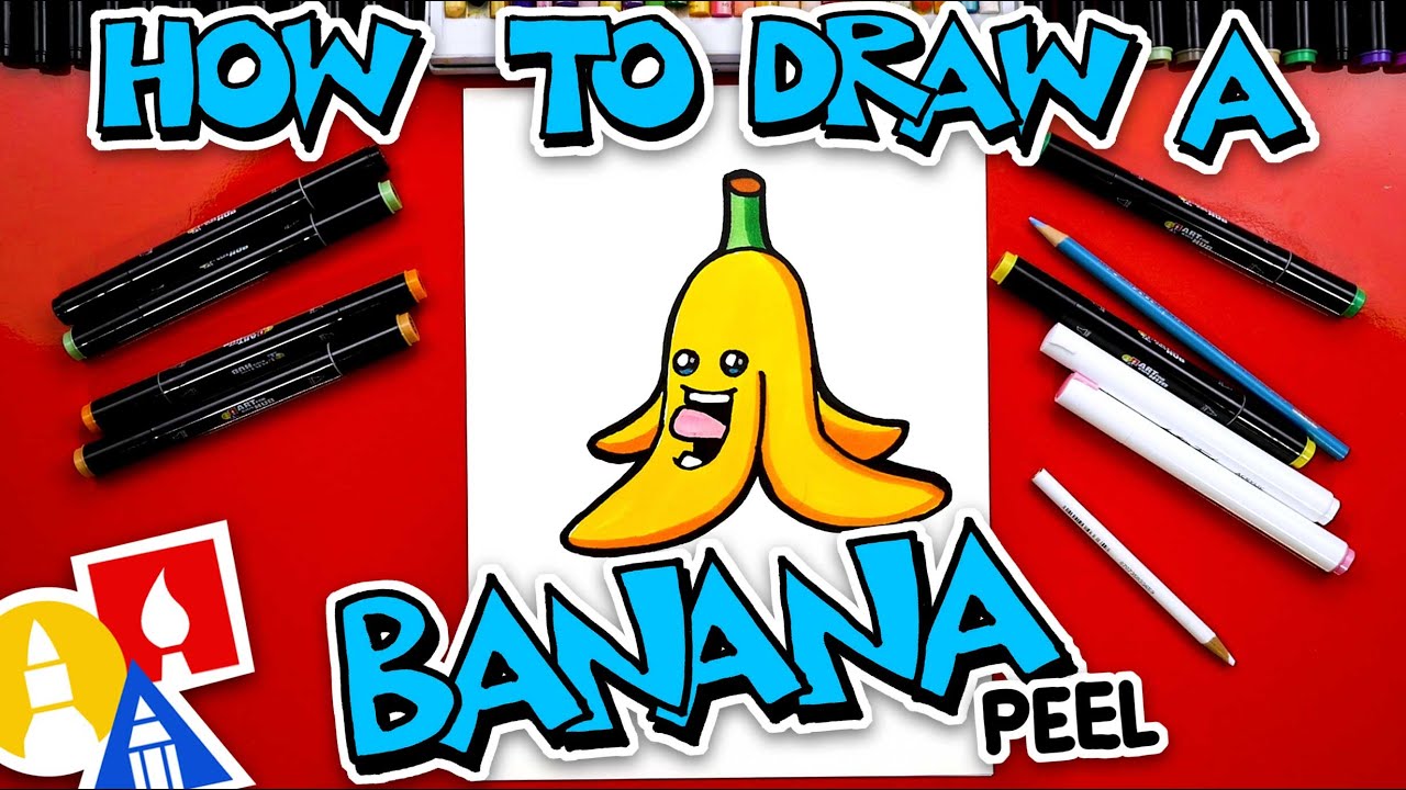 How To Draw A Funny Banana Peel Cartoon