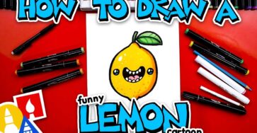 How To Draw A Funny Lemon Cartoon