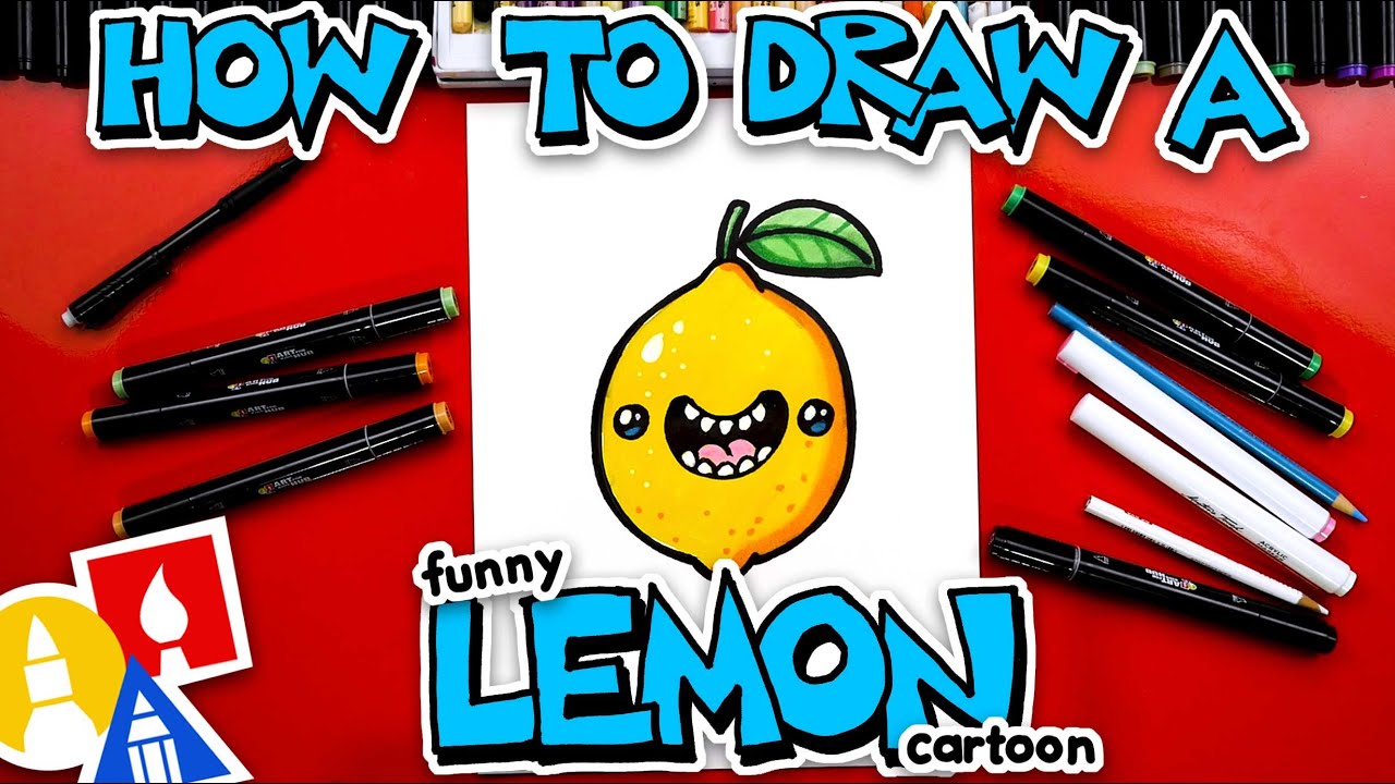 How To Draw A Funny Lemon Cartoon