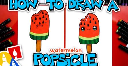 How To Draw A Funny Watermelon Popsicle