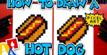 How To Draw A Hot Dog Pixel Art