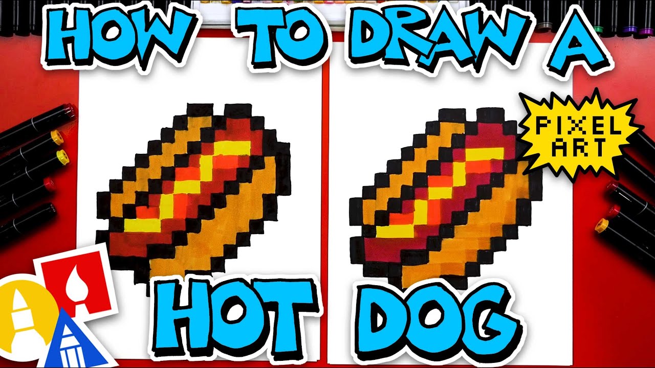 How To Draw A Hot Dog Pixel Art