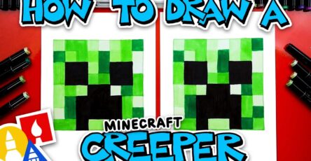 How To Draw A Minecraft Creeper Face