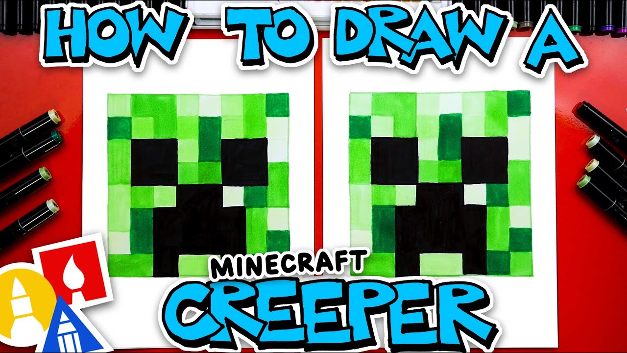 How To Draw A Minecraft Creeper Face