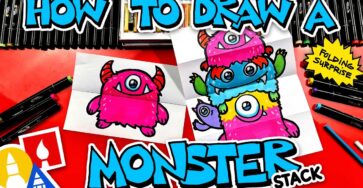 How To Draw A Monster Stack Folding Surprise