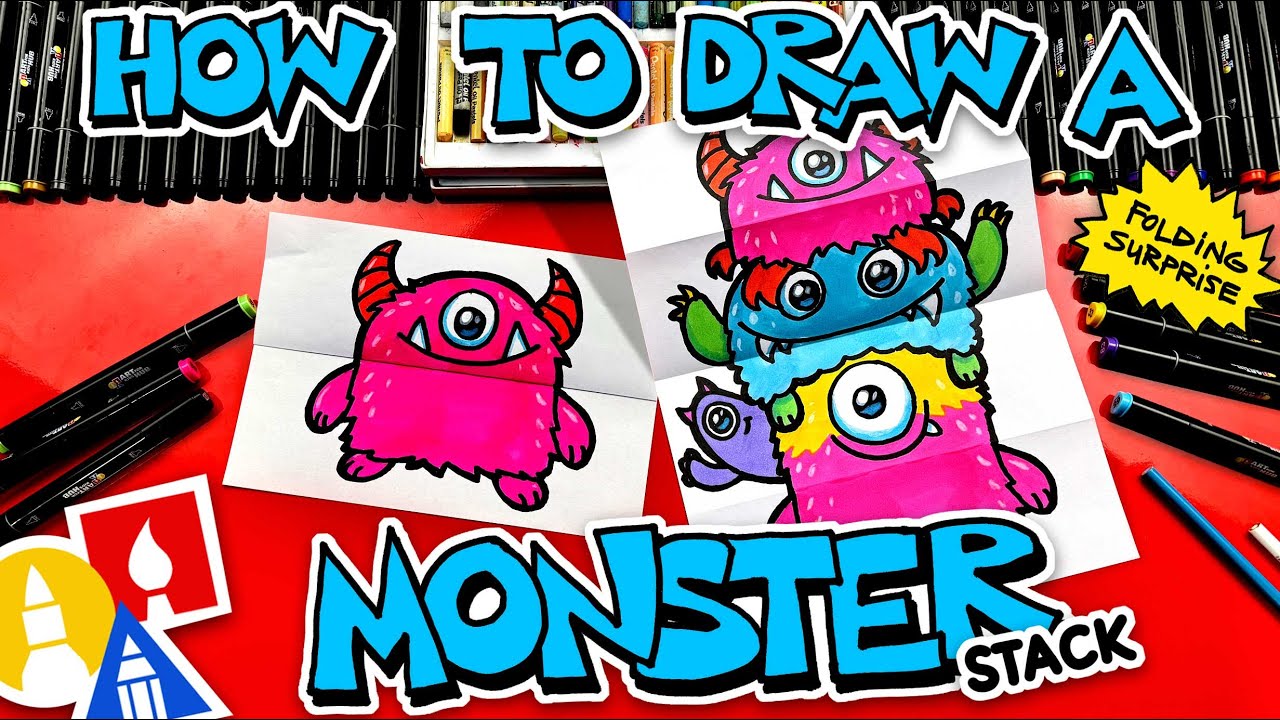 How To Draw A Monster Stack Folding Surprise