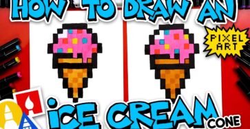 How To Draw An Ice Cream Cone Pixel Art