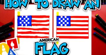 How To Draw The American Flag Pixel Art